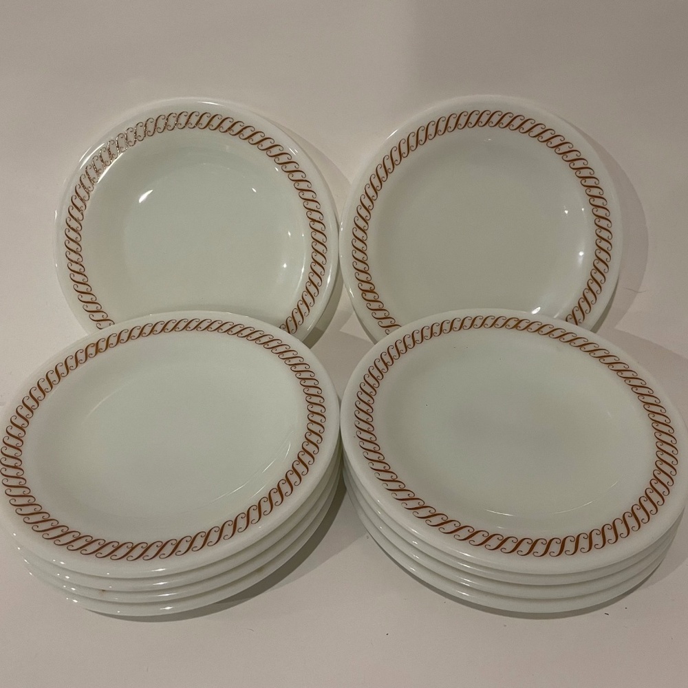 10 Vintage Pyrex Regency S Scroll Small Plates